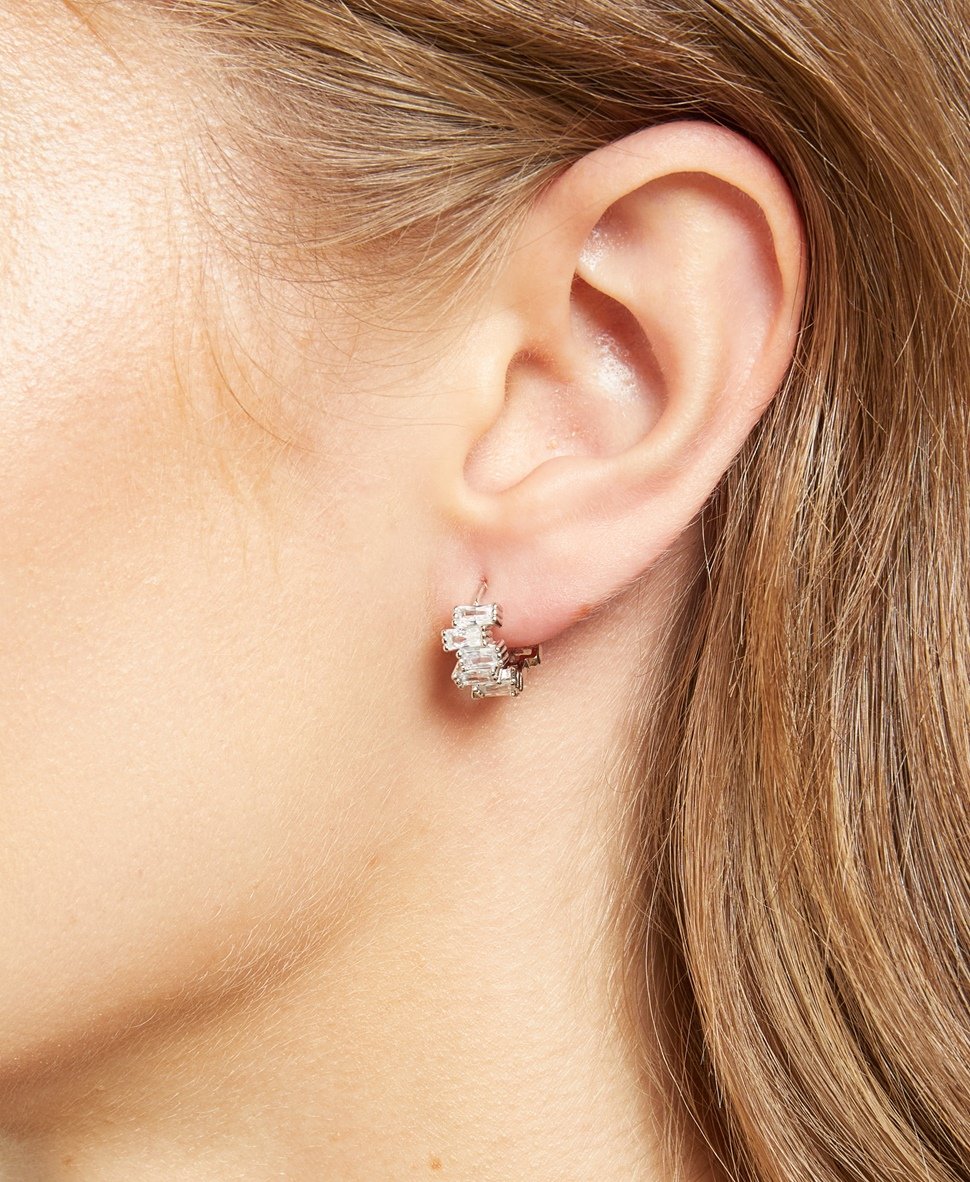Lawrence Grey Jewelry Obručové náušnice Stříbrná 3