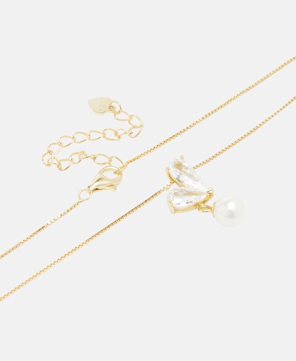 Lawrence Grey Jewelry náhrdelník s perlovým přívěskem Stříbrná 2