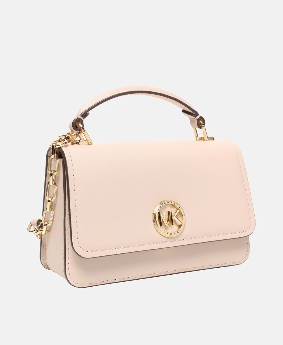 Michael Michael Kors Kožená kabelka přes rameno Starorůžová 1