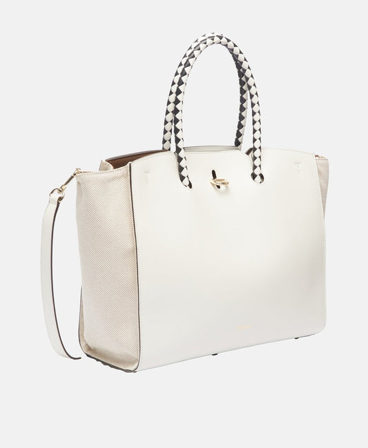 Furla kožená kabelka tote Bílá vlna 1
