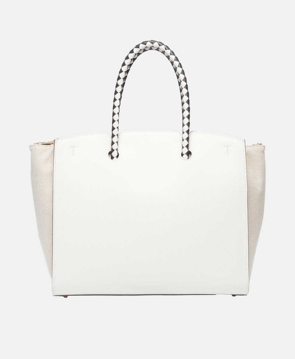 Furla kožená kabelka tote Bílá vlna 4