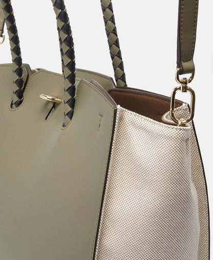 Furla kožená kabelka tote Tmavě šedá 2