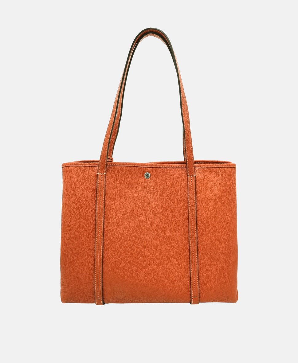Lauren Ralph Lauren kožená kabelka shopper Oranžová 4