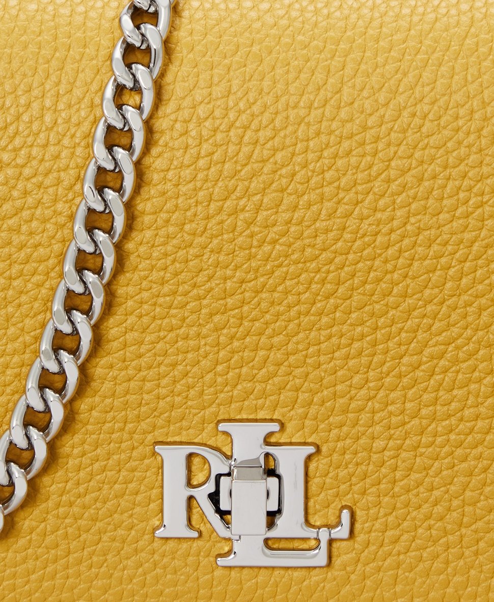 Lauren Ralph Lauren kožená kabelka Taupe 2