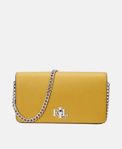 Lauren Ralph Lauren kožená kabelka Taupe 4