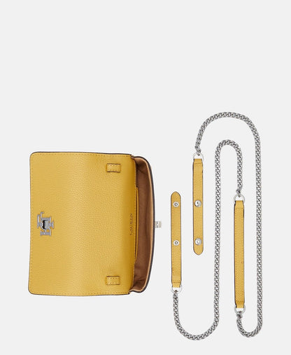 Lauren Ralph Lauren kožená kabelka Taupe 5
