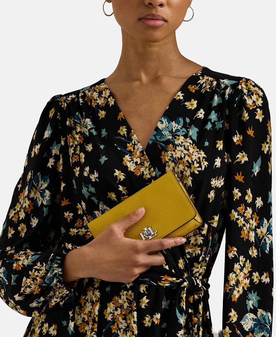 Lauren Ralph Lauren kožená kabelka Taupe 6