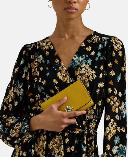 Lauren Ralph Lauren kožená kabelka Taupe 6