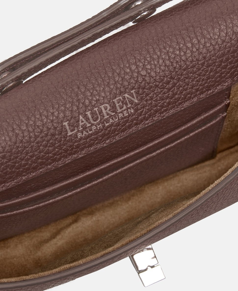 Lauren Ralph Lauren kožená kabelka Bronzová 3