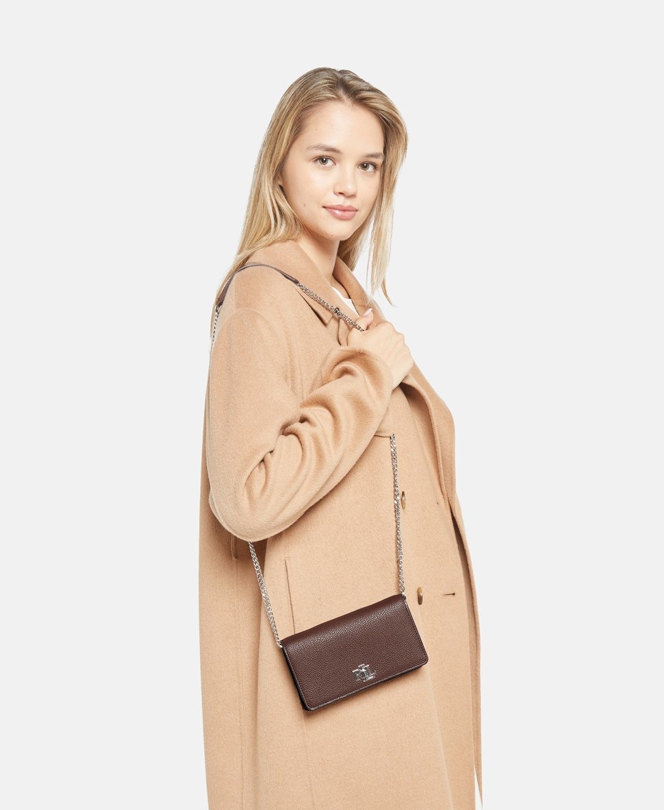 Lauren Ralph Lauren kožená kabelka Bronzová 5