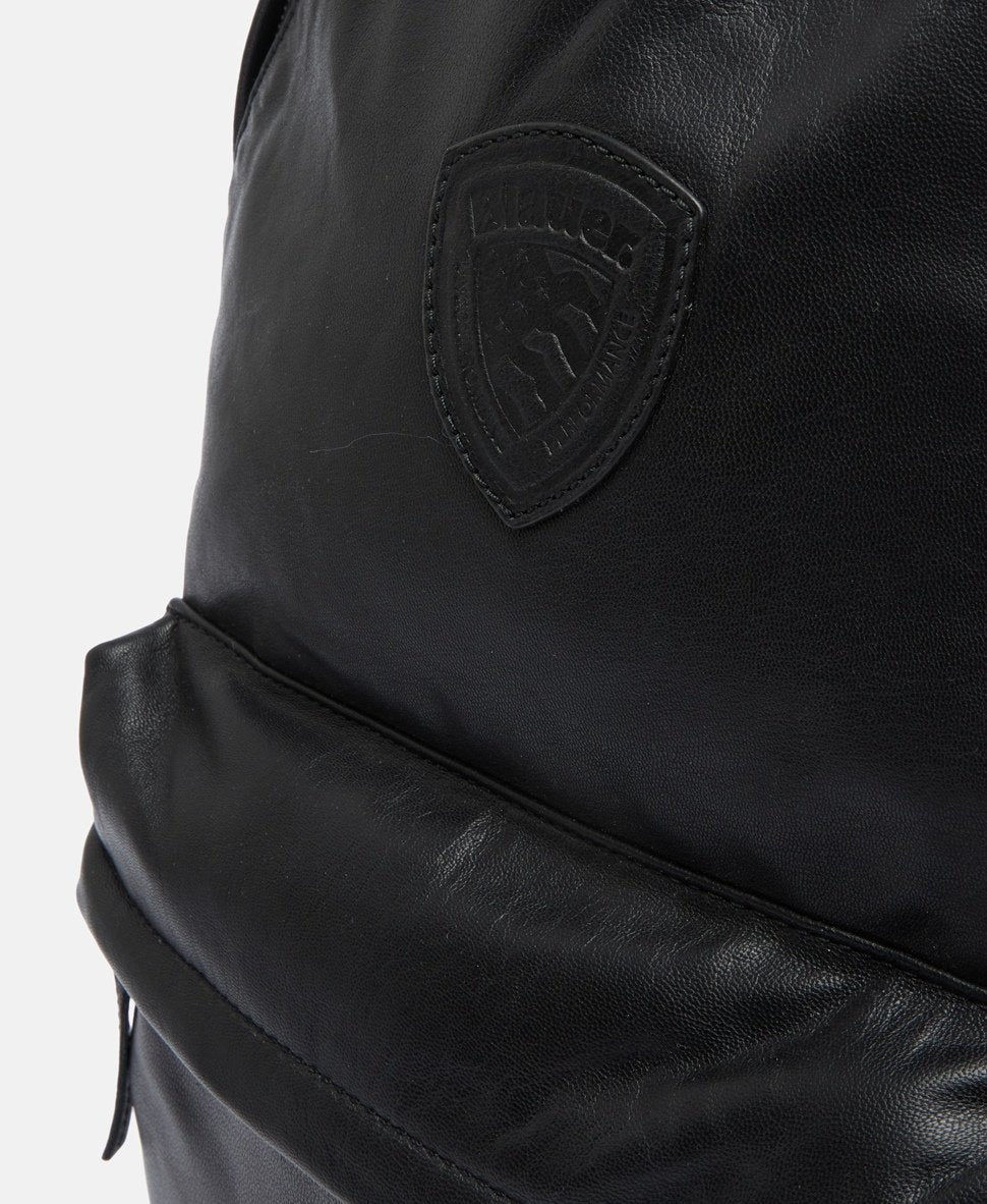 Blauer USA kožený batoh Černá 2
