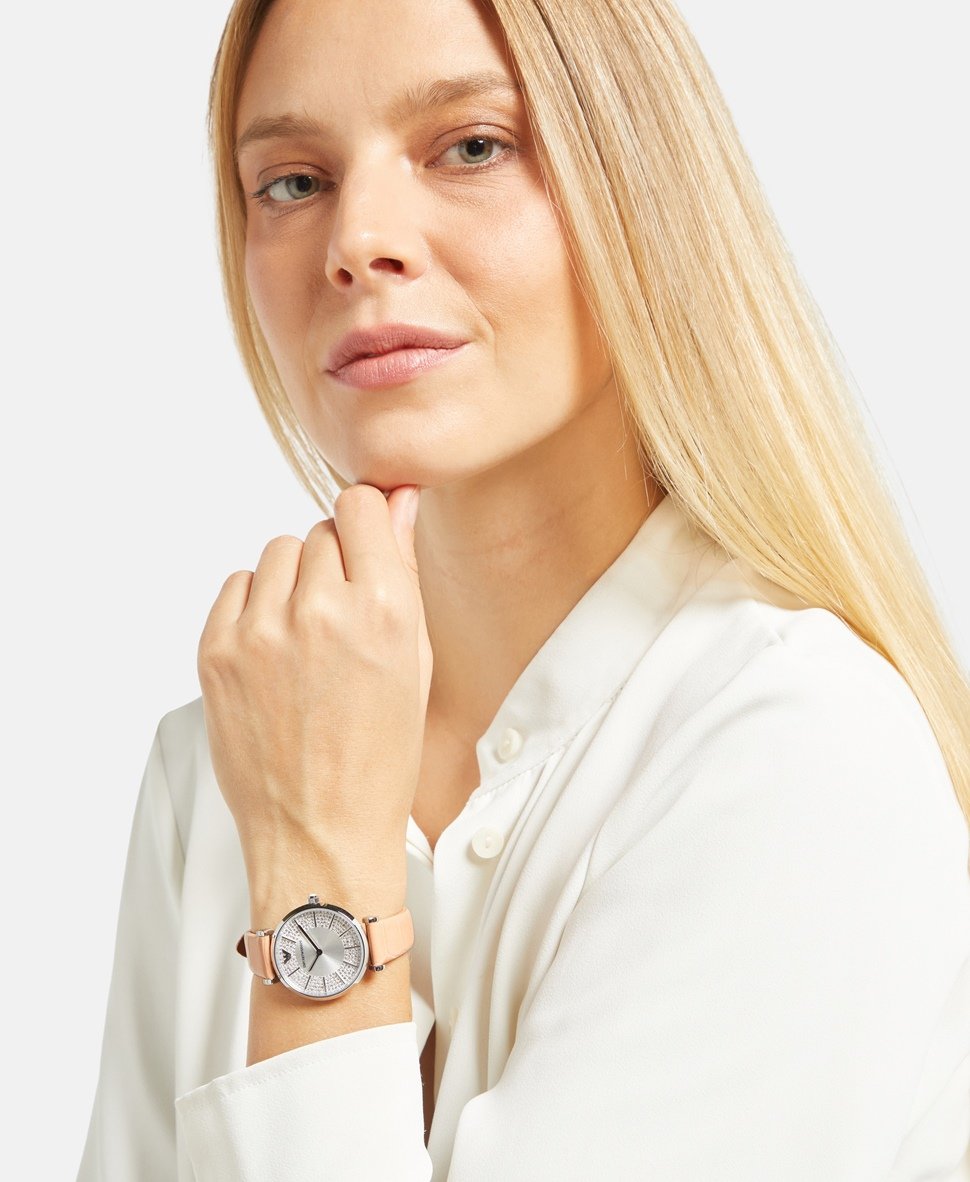 Emporio Armani hodinky Stříbrná 5