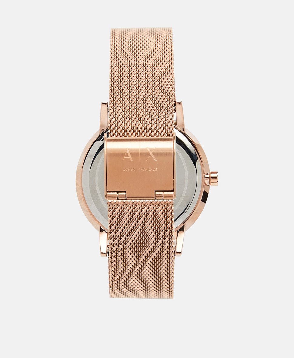 Armani Exchange hodinky Růžově zlatá 3