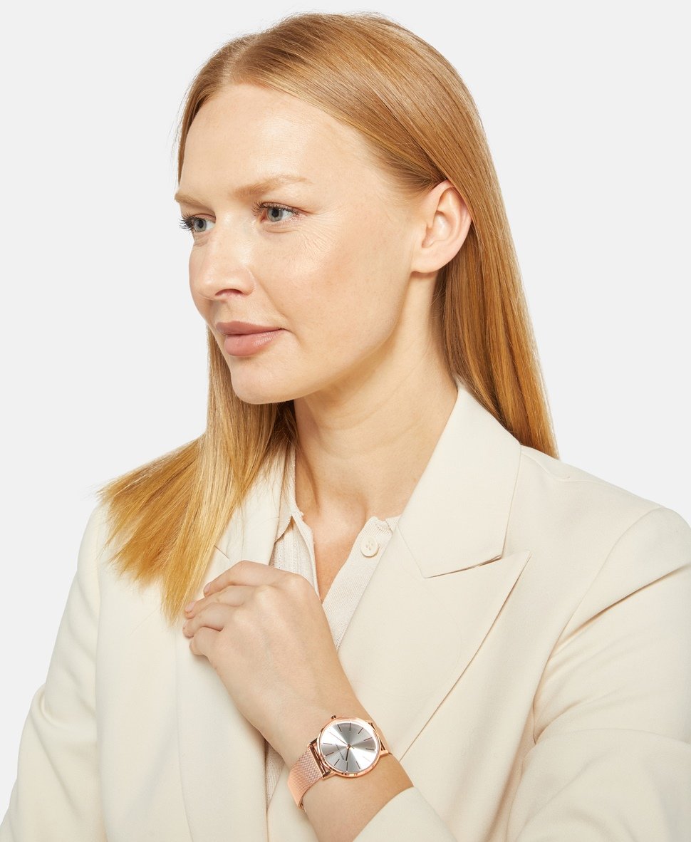 Armani Exchange hodinky Růžově zlatá 5