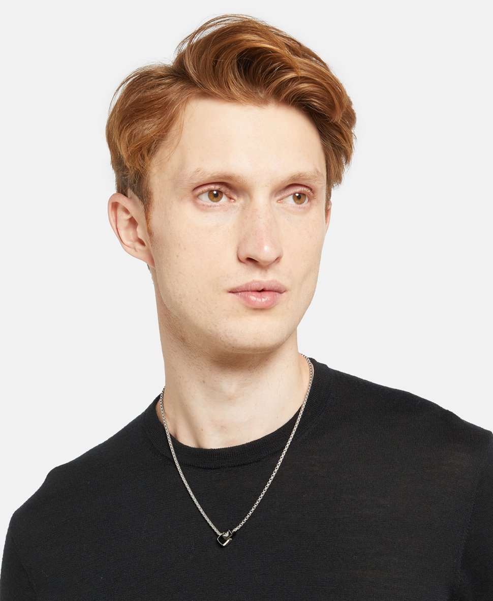 Emporio Armani řetízek s přívěskem Stříbrná 4