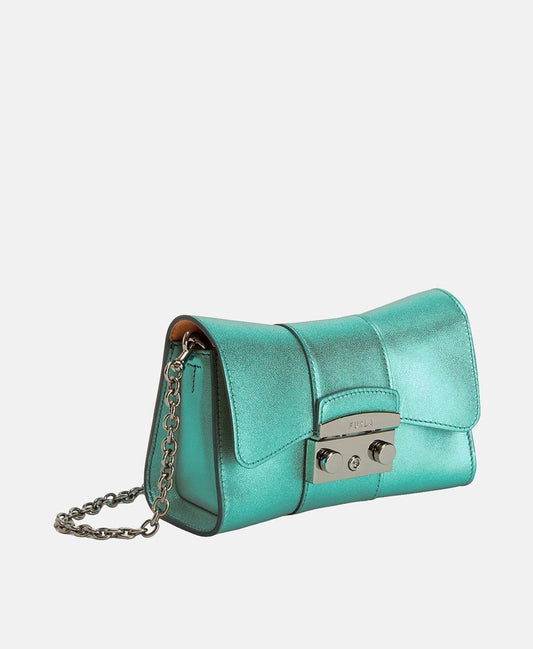 Furla Kožená messenger taška Šedá 1