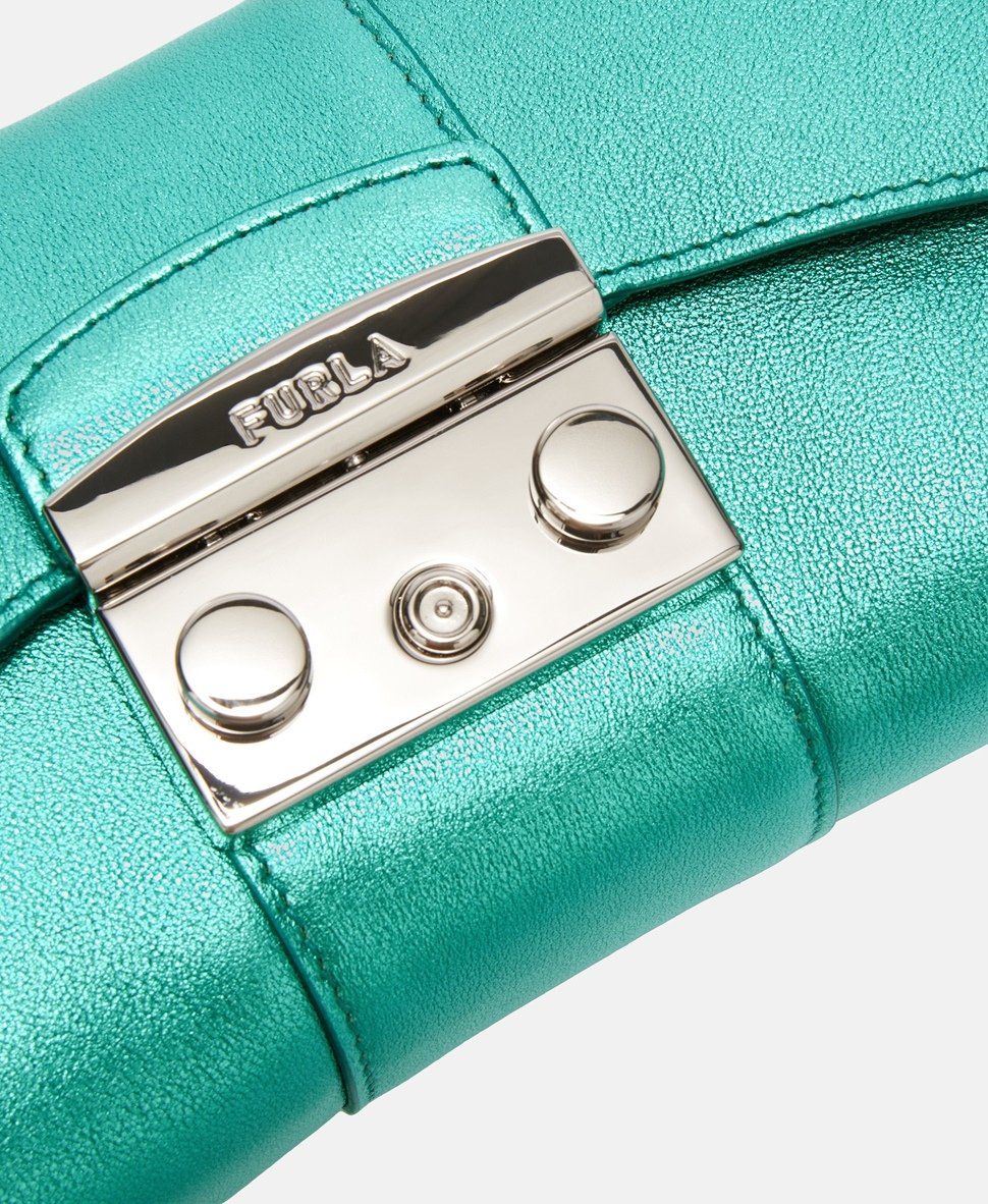 Furla Kožená messenger taška Šedá 4