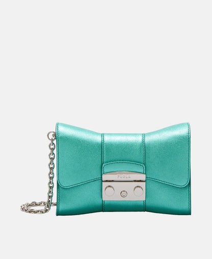 Furla Kožená messenger taška Šedá 6