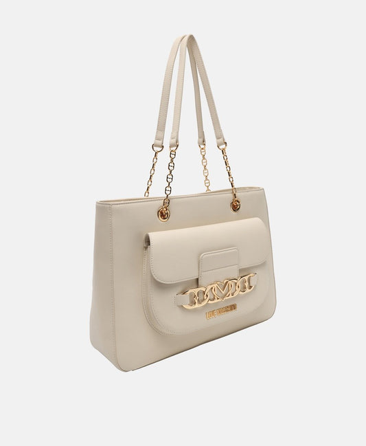 Love Moschino kabelka tote Bílá 1