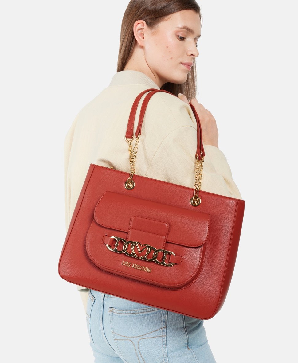 Love Moschino kabelka tote Hnědá 5