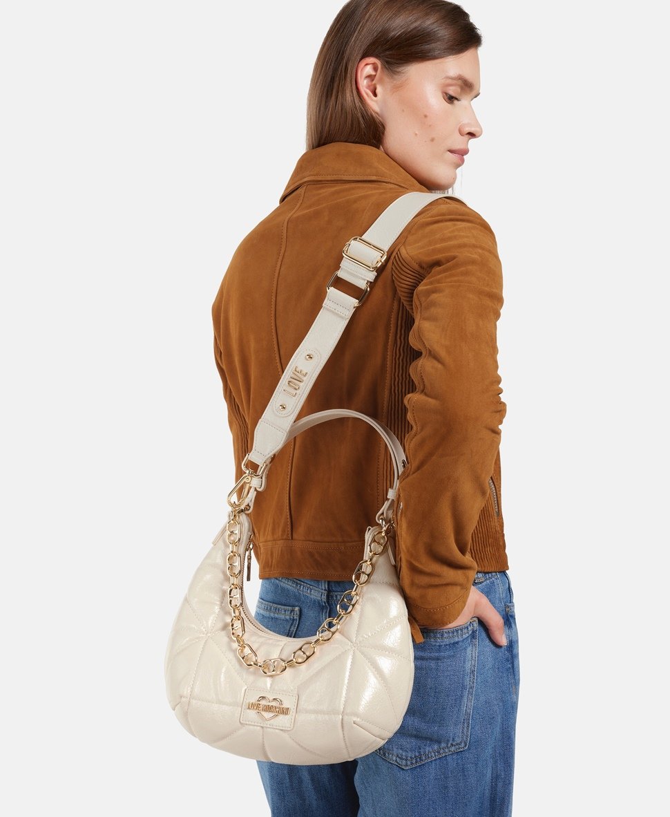 Love Moschino kabelka přes rameno Bílá 5