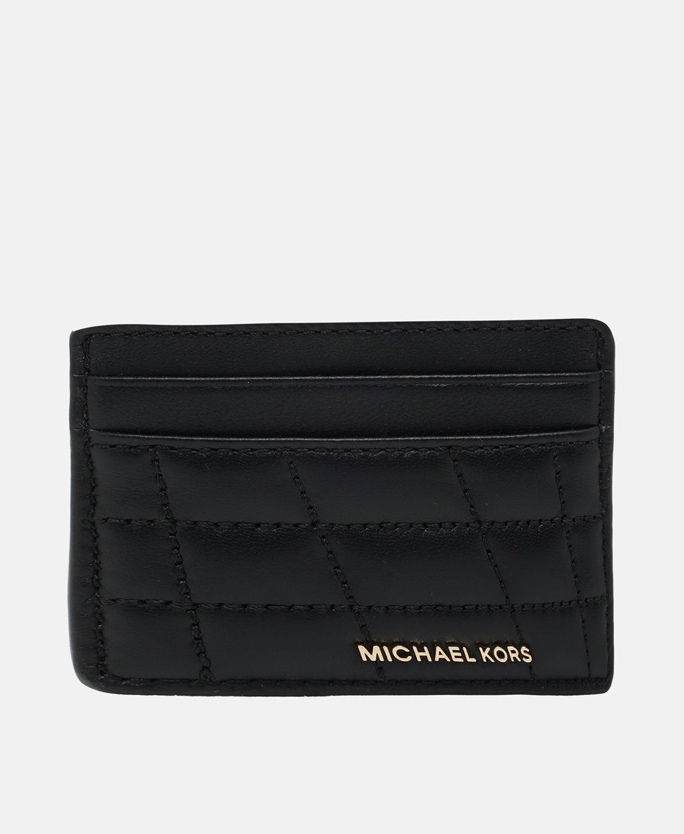 Michael Michael Kors kožené pouzdro na karty Černá 1