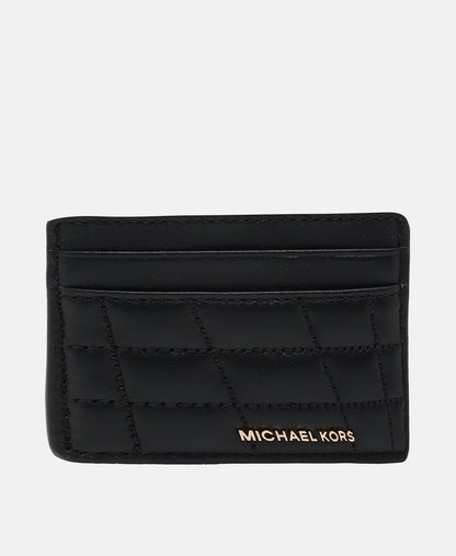 Michael Michael Kors kožené pouzdro na karty Černá 1