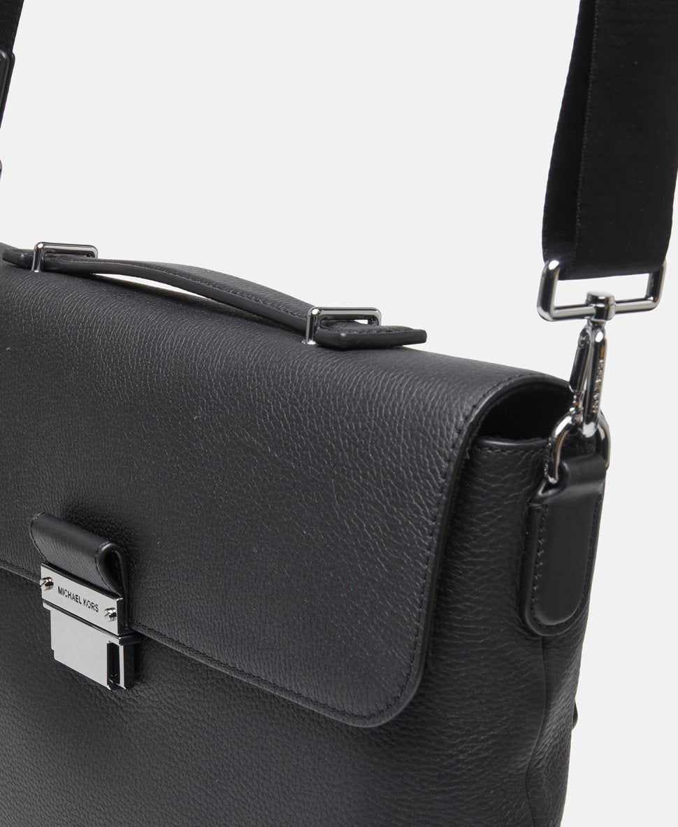 Michael Kors kožená aktovka Černá 2