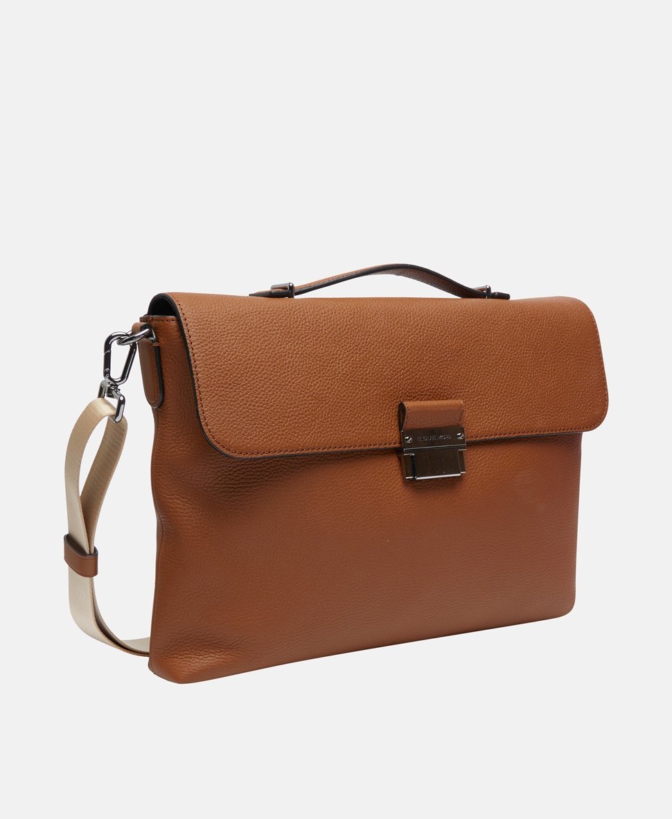 Michael Kors kožená aktovka Koňaková 1