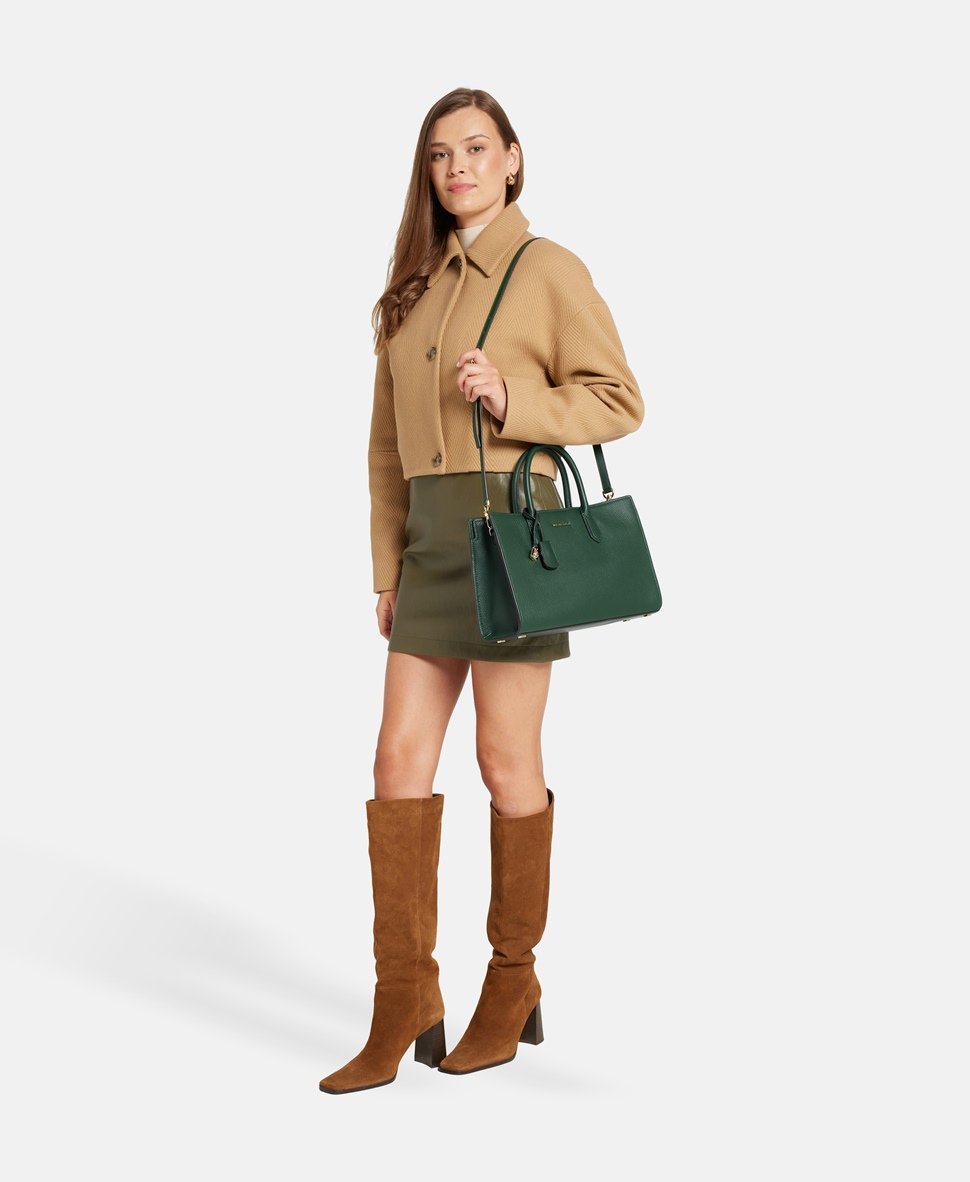 Michael Michael Kors kožená kabelka Zelená 5