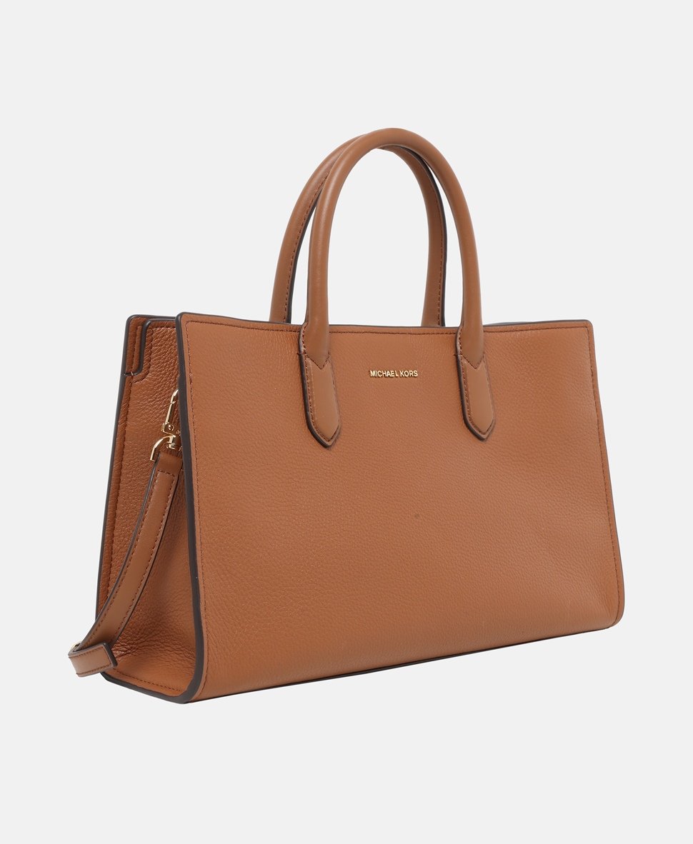 Michael Michael Kors kožená kabelka Koňaková 1