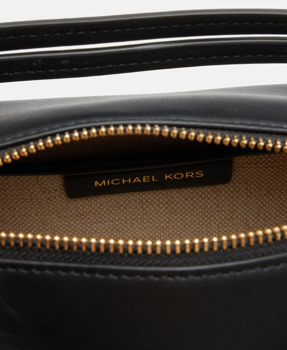 Michael Michael Kors Kožená messenger taška Černá 3