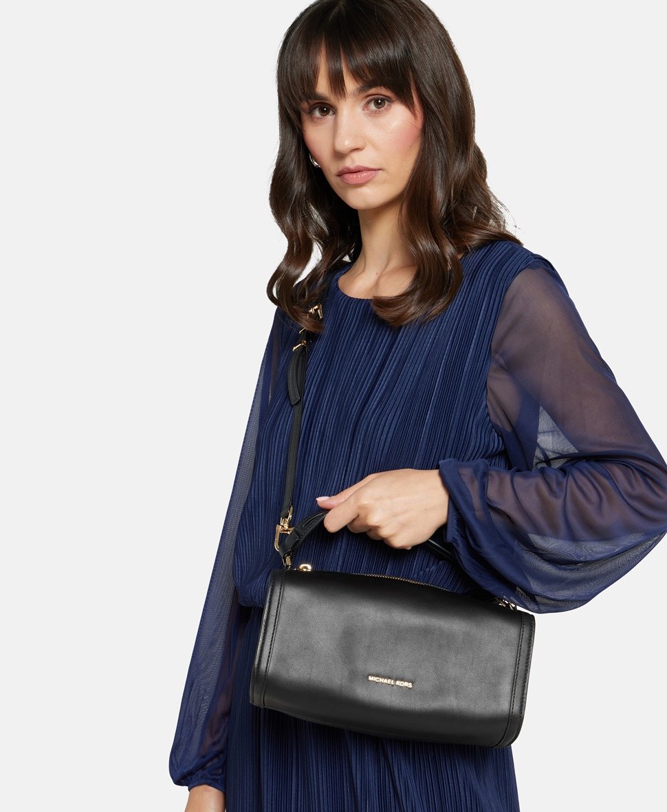 Michael Michael Kors Kožená messenger taška Černá 5