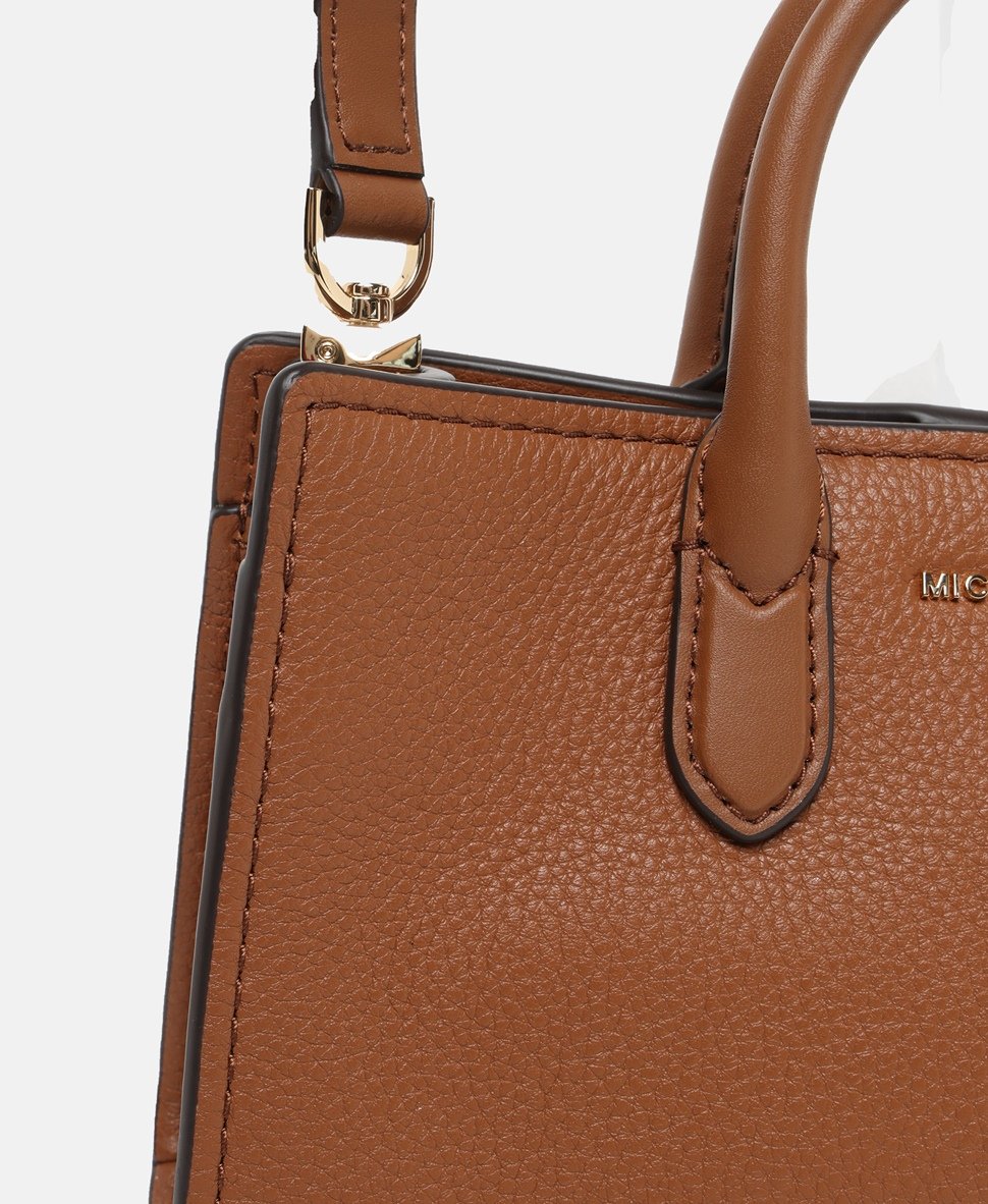 Michael Michael Kors Kožená messenger taška Koňaková 2