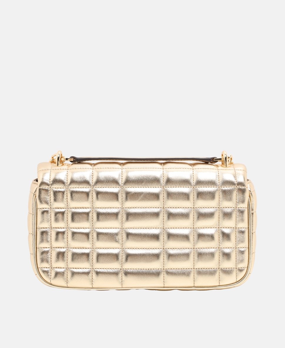 Michael Michael Kors Kožená kabelka přes rameno Zlatá 4