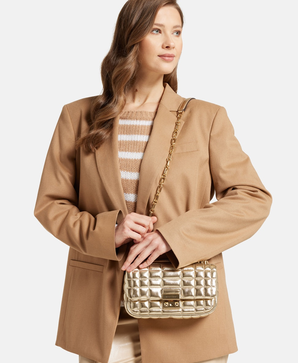 Michael Michael Kors Kožená messenger taška Zlatá 5