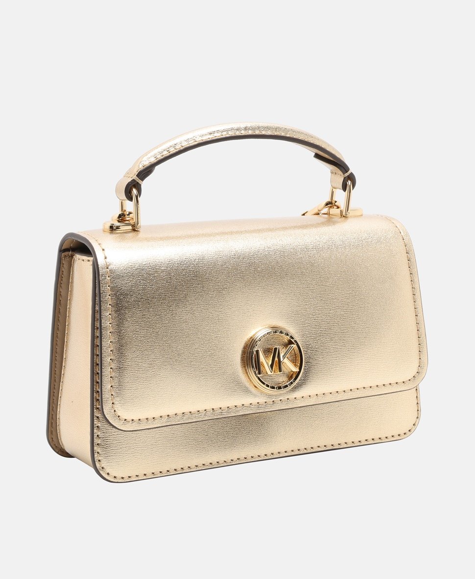 Michael Michael Kors kožená kabelka Zlatá 1
