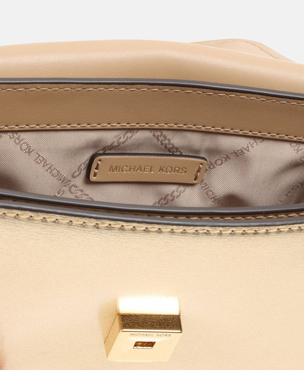 Michael Michael Kors kožená kabelka Zlatá 3