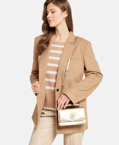Michael Michael Kors kožená kabelka Zlatá 5