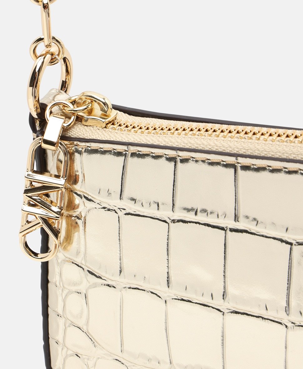 Michael Michael Kors kožená kabelka Zlatá 2