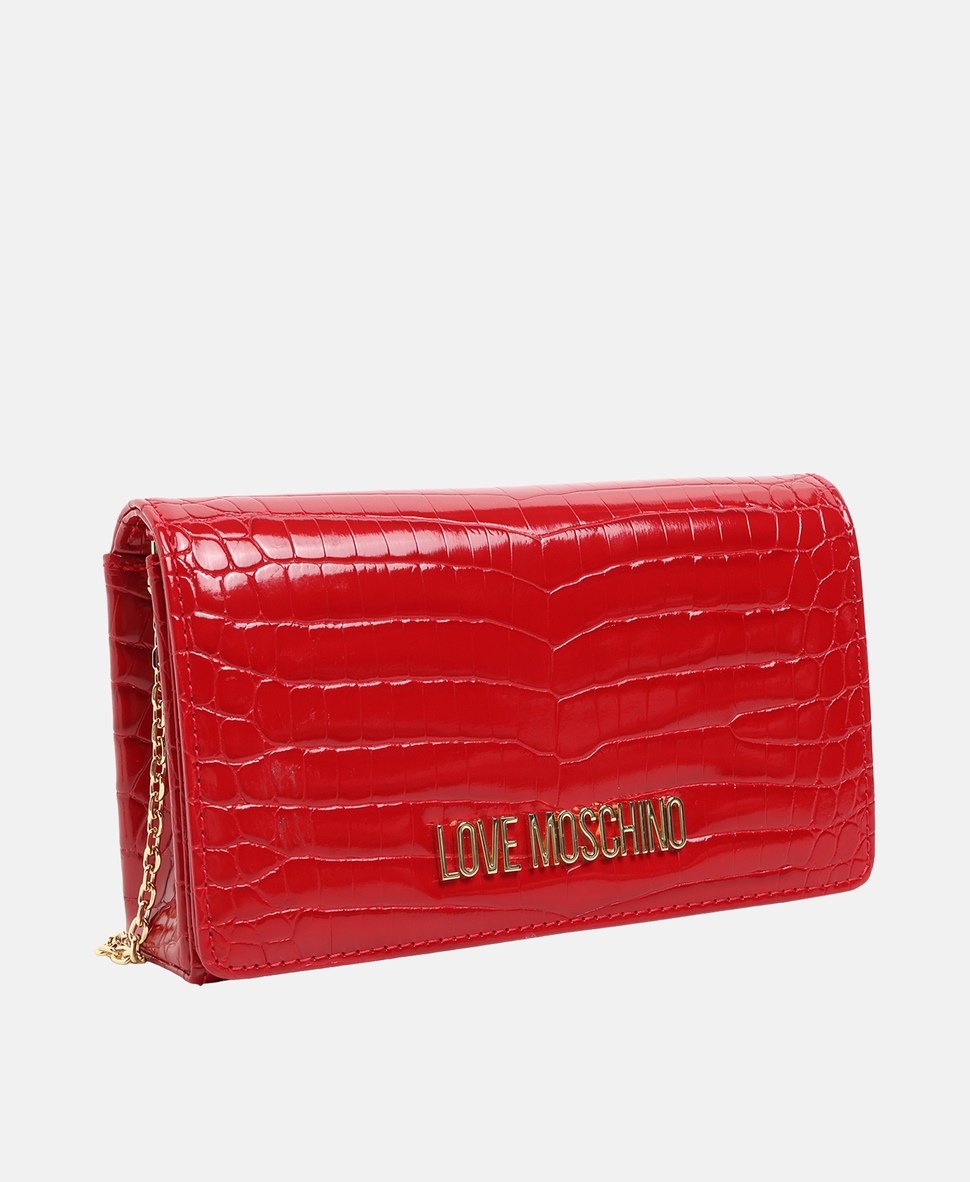 Love Moschino Kožená kabelka přes rameno Červená 1