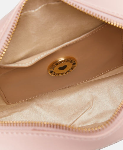 Love Moschino Kožená messenger taška Starorůžová 3