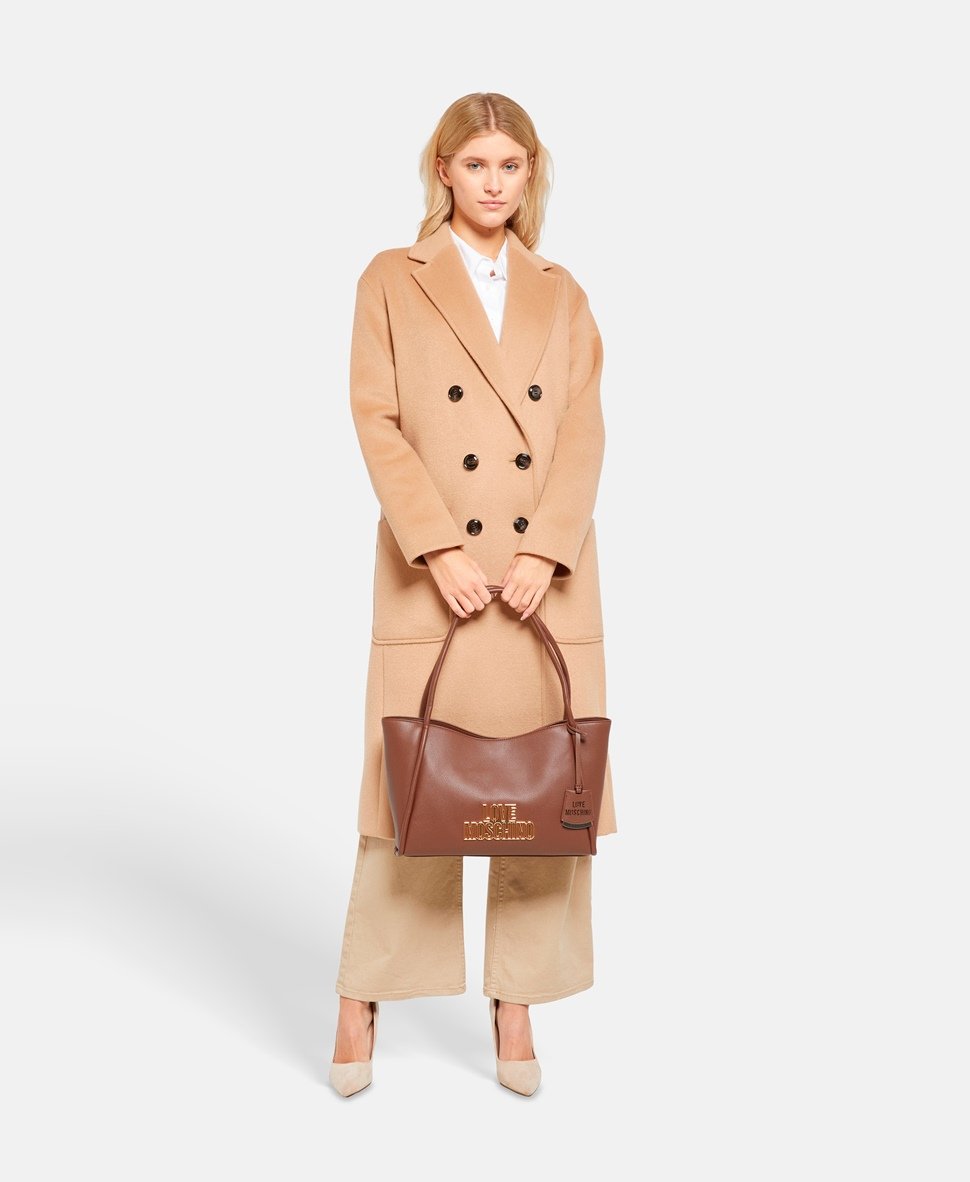 Love Moschino kabelka shopper Tmavě hnědá 5