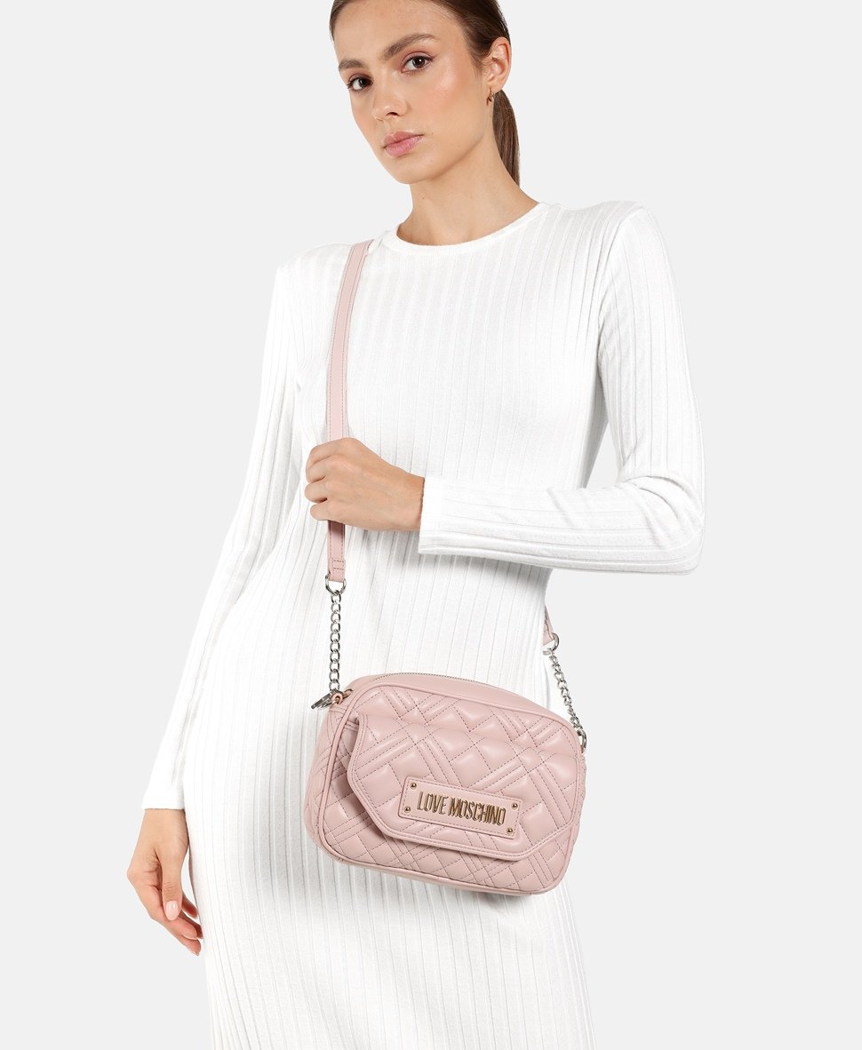 Love Moschino kabelka přes rameno Starorůžová 5