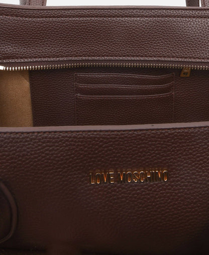 Love Moschino kabelka tote Tmavě hnědá 3