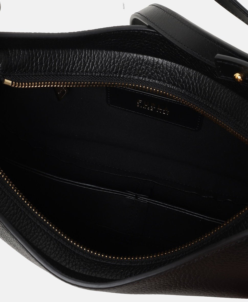 Furla Kožená kabelka přes rameno Černá 3