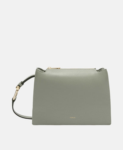 Furla Kožená messenger taška Šedá 1