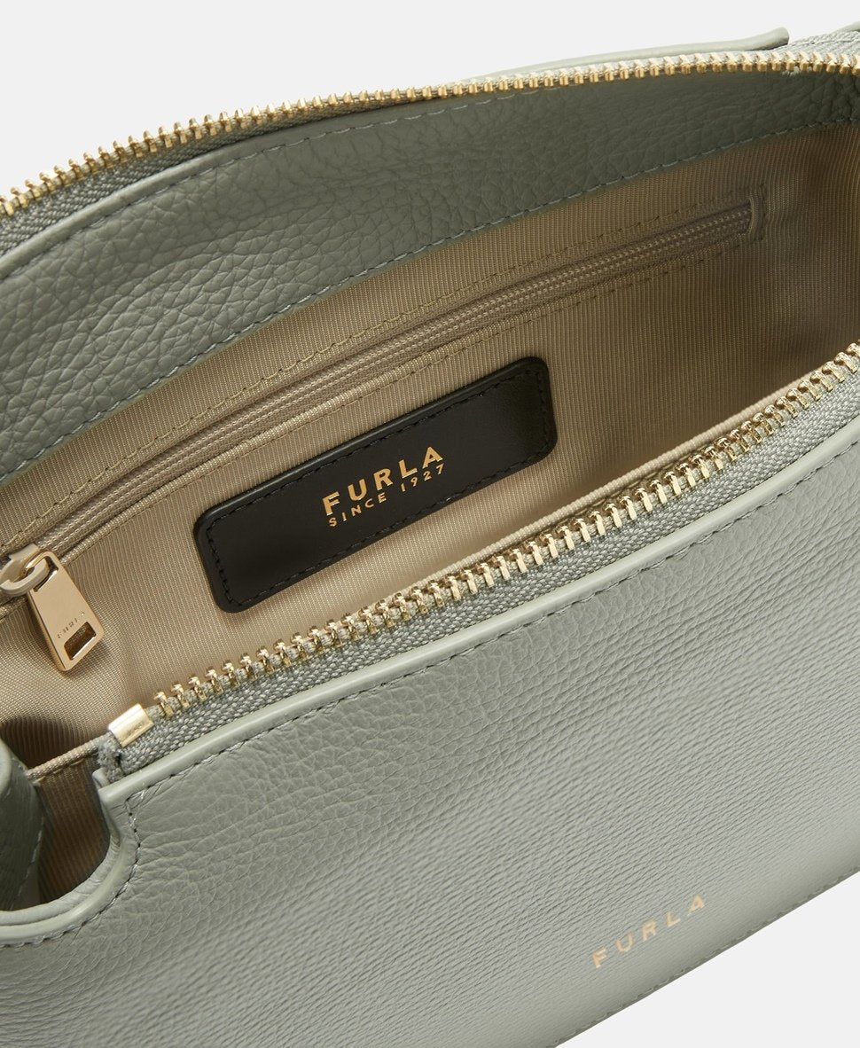 Furla Kožená messenger taška Šedá 3
