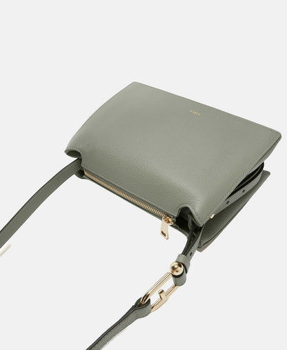 Furla Kožená messenger taška Šedá 4