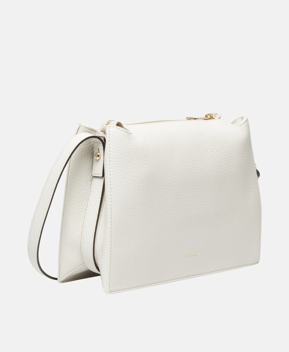 Furla Kožená messenger taška Bílá 1